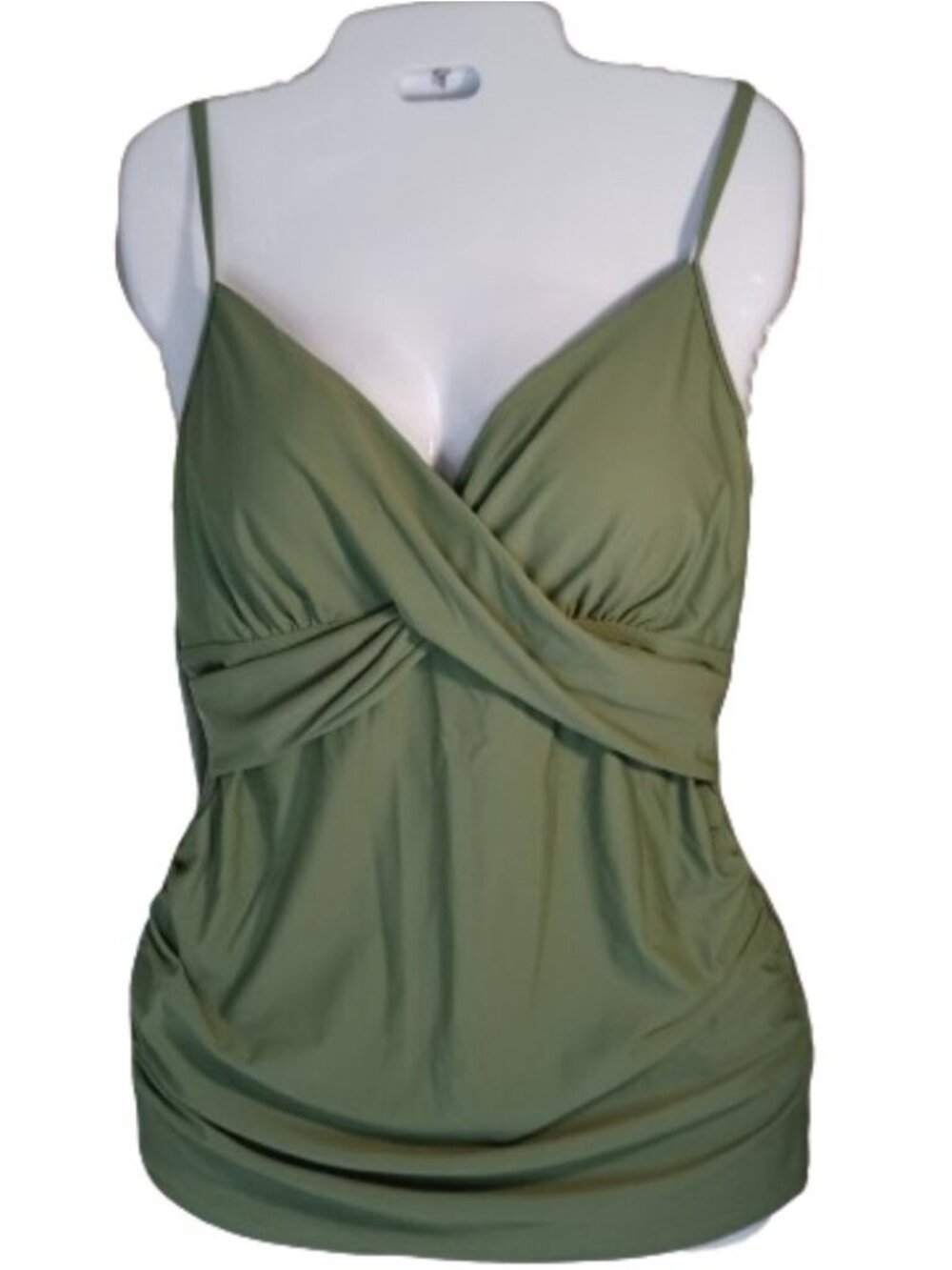 Maternity Tankini Top Only Size M in Olive Green NWT